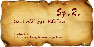 Szilvágyi Róza névjegykártya