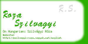 roza szilvagyi business card
